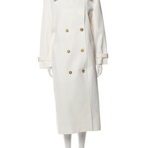 Elegant White Double-Breasted Coat